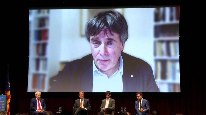 Aquelarre 'indepe' con Puigdemont, Mas, Aragonès (y Montilla): “Hubiésemos querido tener más fuerza”
