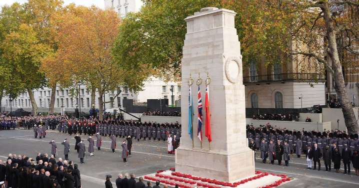 Royals attend Remembrance Sunday service as King leads tributes