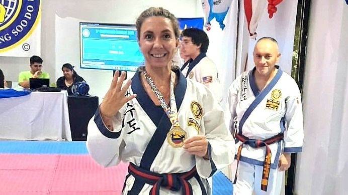 Una sanjuanina se consagró campeona mundial de Tang Soo Do en Colombia