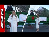 First Lady Melania Trump Welcomes the 2025 White House Christmas Tree