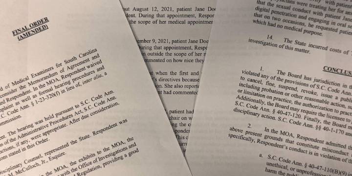 Charleston doctor’s license suspended for sexual misconduct with patient