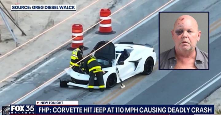 Driver of brand-new Corvette slams into septuagenarian couple in Jeep at 110 mph: Cops