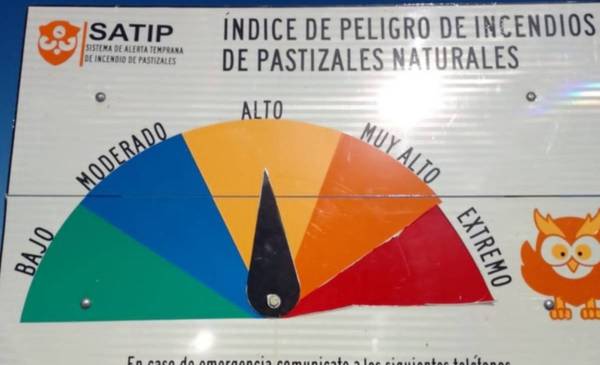 Trelew refuerza el alerta por riesgo extremo de incendios