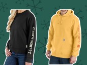 Carhartt sweatshirts marked down over 50% off regular price