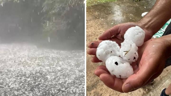 Fuerte caída de granizo en Córdoba: así fue la tormenta que sorprendió a la provincia