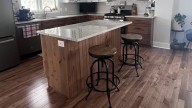This Kitchen Island Mural Looks Like Custom Tile — And The Result Is Truly Unique
