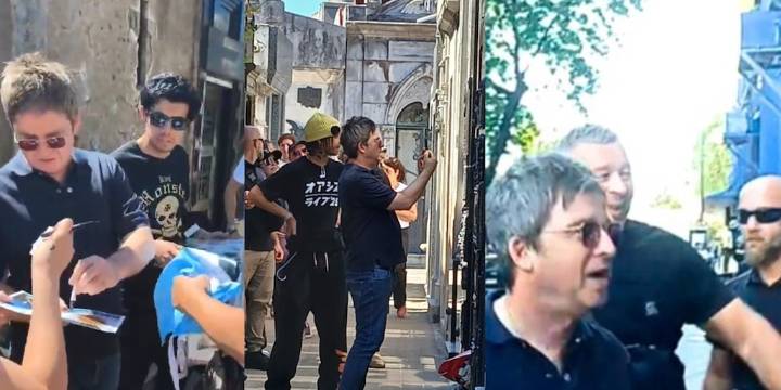 Noel Gallagher en Argentina: las imágenes de su visita al Cementerio de la Recoleta y el recorrido por La Bombonera