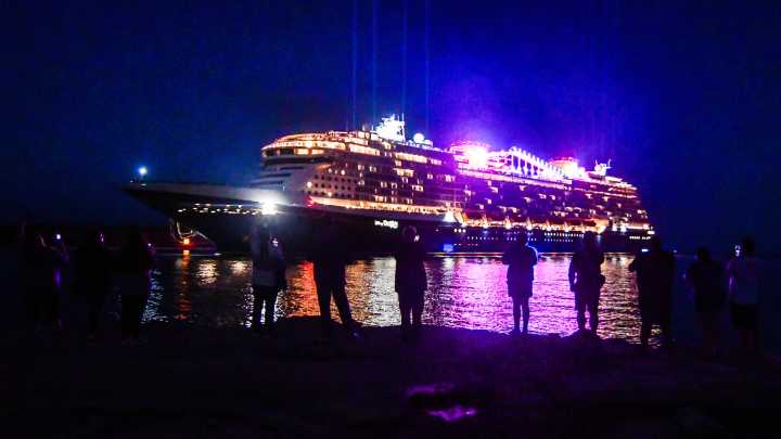 Disney's new cruise ship Destiny made a stop in Port Canaveral Sunday night.