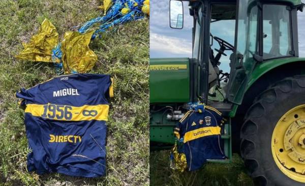 La camiseta de Boca por el homenaje a Miguel Ángel Russo cayó en un remoto pueblo uruguayo