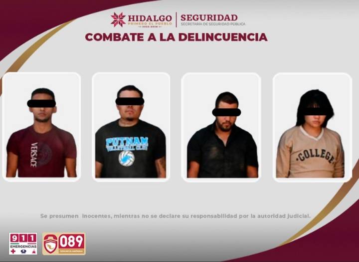 Cae célula dedicada al robo con violencia en carretera a Ciudad Sahagún