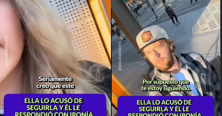 Graba pensando que un hombre la seguía en el metro, pero el verdadero motivo la dejó sin palabras y se hizo viral