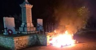 Police investigate 'disgraceful' arson attack near war memorial days before Remembrance Sunday