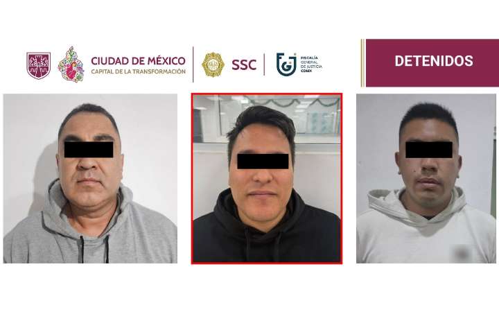 Detienen en CDMX a tres integrantes del grupo criminal 'Los Rodolfos'