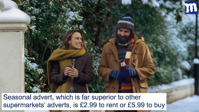 Waitrose Christmas ad is pay