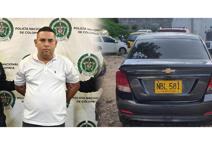 Capturan a hombre en carro usado para presuntos hurtos