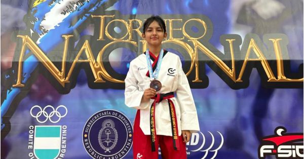 Bianca Moya Elías hizo historia: primera salteña medallista en el Nacional de Taekwondo