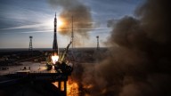 Launch pad damaged as Russian rocket blasts off for space station, agency says