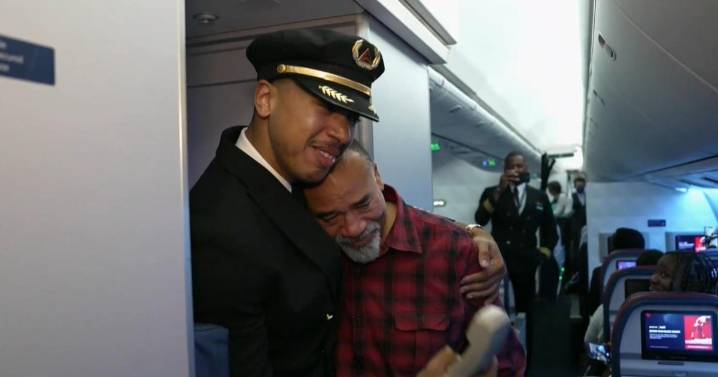 Man fulfills promise made as a young boy by piloting grandfather's flight: "Thank you for believing in me"