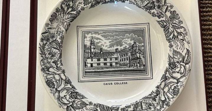 Cambridge University plate taken by student 117 years ago finally returned