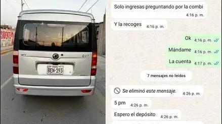 Arequipa: delincuentes piden cinco mil soles para entregar miniván robada