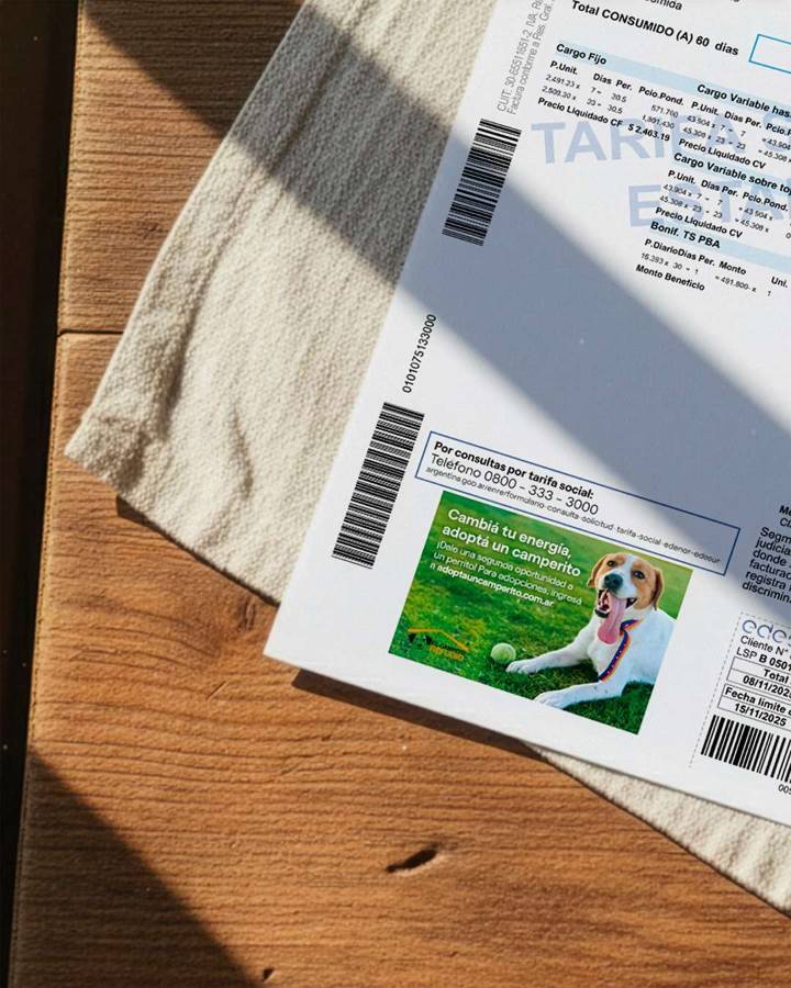 Una familia reencontró a su perro gracias a una factura de Edesur