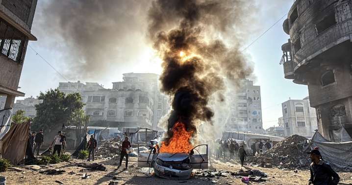 Israel launches strikes in Gaza ceasefire's latest test as hospitals say more than 20 killed