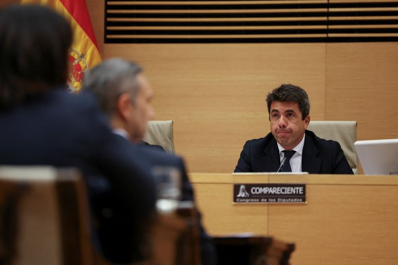 Ex-leader of Spain's Valencia region grilled in parliament over deadly floods