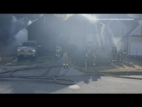 Paulding County Fire and Rescue battle flames at home of Hiram police officer