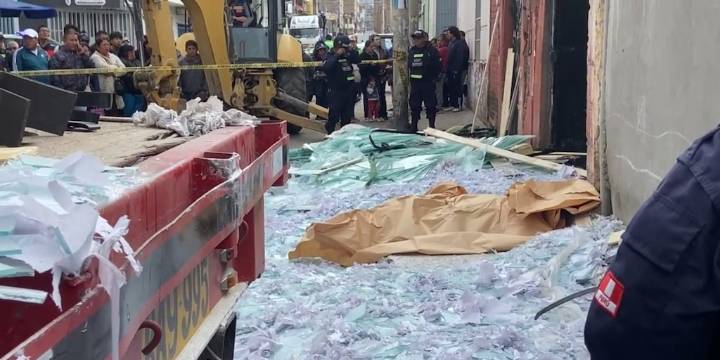 Trabajador perdió la vida al ser aplastado por un pesado bloque de vidrio durante jornada de descarga en Huancayo
