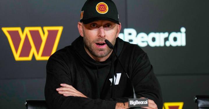 Kliff Kingsbury returns to Europe celebrating healthy Commanders offensive line