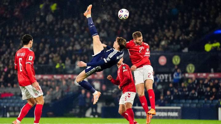 Scott McTominay scores bicycle kick goal for Scotland in key World Cup qualifying match