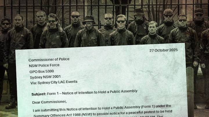 The avowed Nazi who signed protest application letter to police commissioner