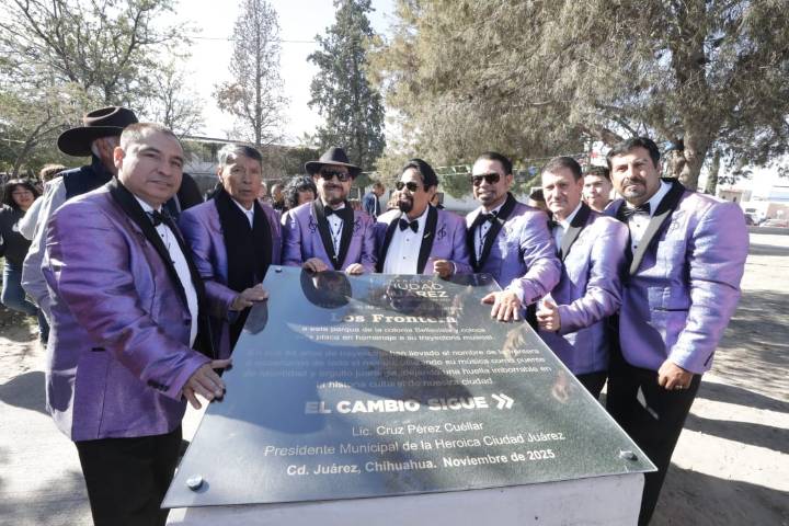 Honran al grupo Los Frontera, leyenda musical juarense poniendo su nombre a un parque