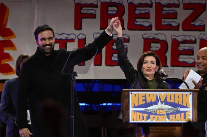 Hochul open to raising taxes on NY corporations to fund socialist Zohran Mamdani's freebies