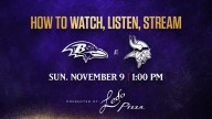 How to Watch, Listen, Live Stream Ravens vs. Vikings, Week 10