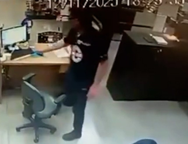 Man caught ‘pouring his semen on female co