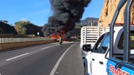 [VIDEO] Accidente de tráiler provoca incendio en la autopista Toluca