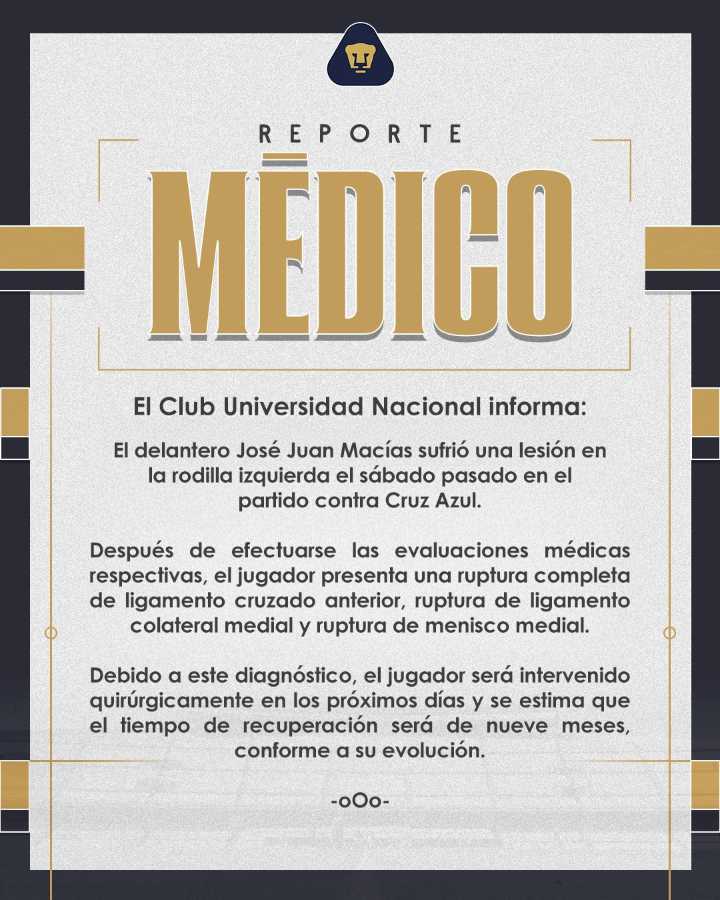 Otro golpe para J.J. Macías: fuera 9 meses por lesión de rodilla