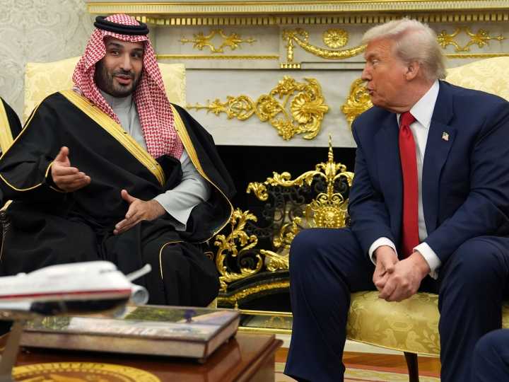 Donald Trump recibe en la Casa Blanca con los máximos honores al príncipe heredero saudita, Bin Salman: la cuestión palestina y los negocios, en la agenda