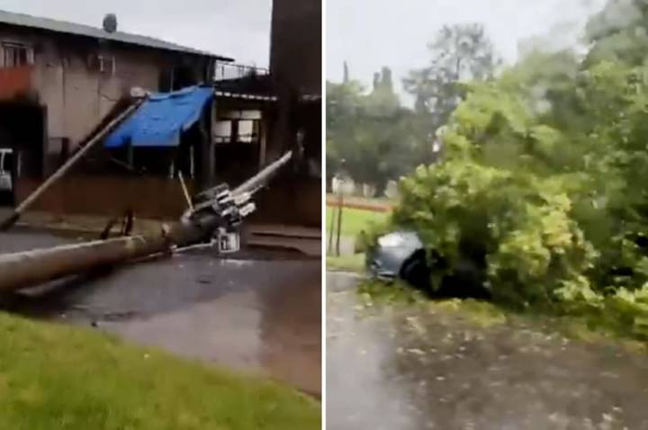 Fuertes vientos, granizo y destrozos. Las imágenes del temporal en el AMBA, Córdoba y otros puntos del país
