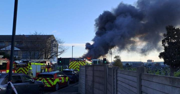 Firefighters battling large blaze at west London warehouse