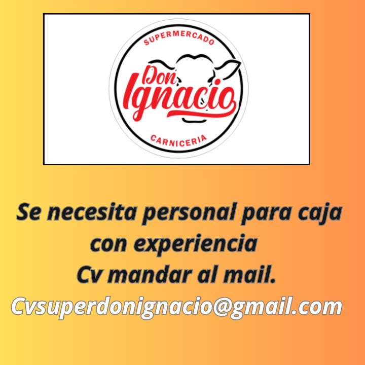 Busqueda Laboral, personal para caja en supermercado