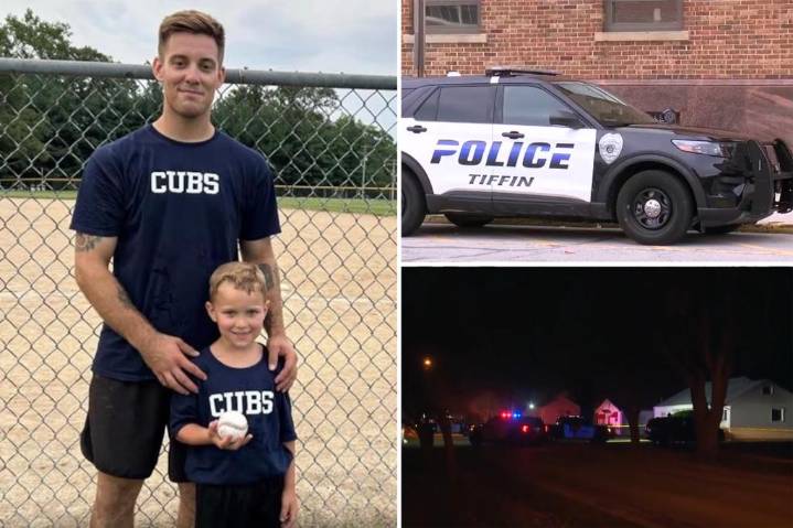 Deranged husband kills baby, wife's 7-year old and the boy's father — before turning gun on himself