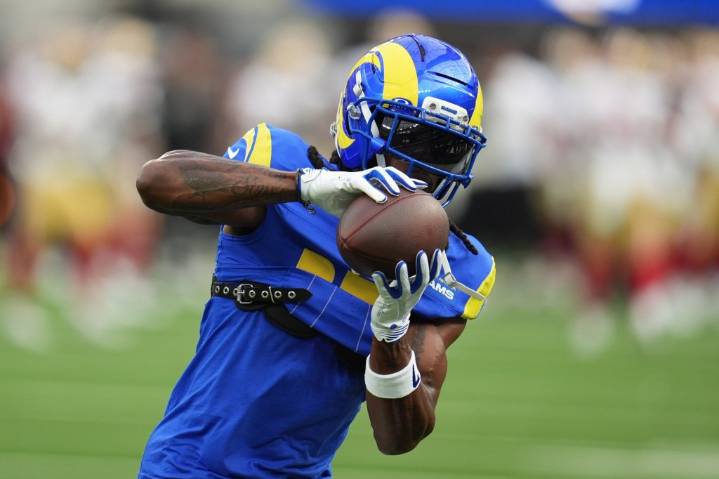 Rams WR Davante Adams (oblique) misses practice, expected to play vs. Seahawks