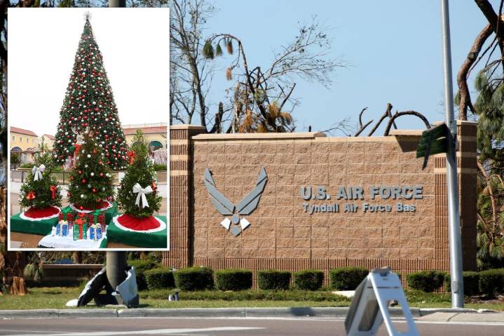 Air Force families at Florida base ordered to strip Christmas lights from homes