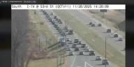 Crash on I-74 at East 53rd Street causes traffic backup