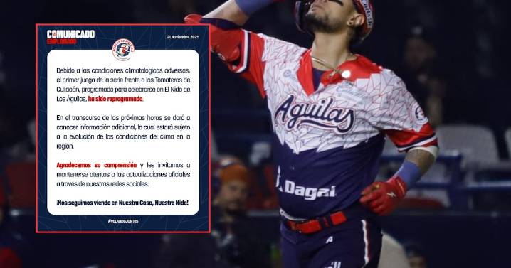 Águilas reprograma juego por mal clima en Mexicali