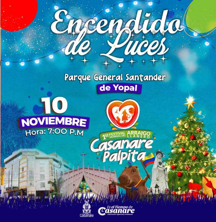 Esta noche se dará apertura al Festival Casanare Palpita, con el encendido de luces del parque Santander