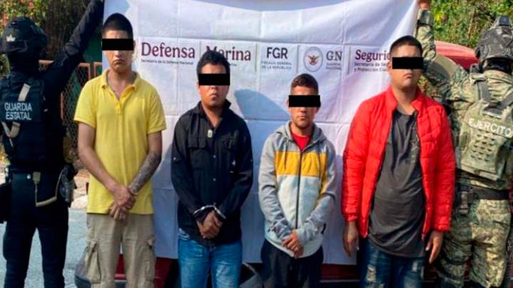 Ejército y Guardia Estatal Detienen a Cuatro Presuntos Delincuentes y Decomisan Armas en Abasolo