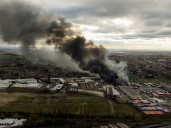 London warehouse engulfed in flames may contain fireworks, firefighters warn